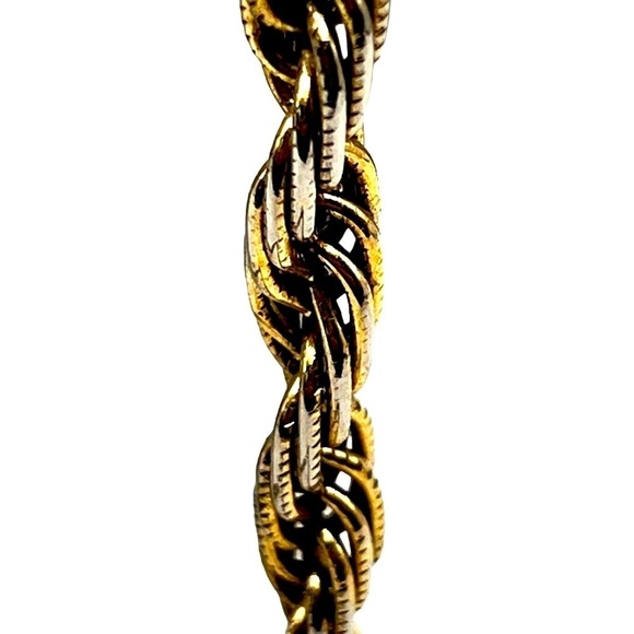 Vintage Whiting Davis M47Gold & Silver Tone Twisted Rope Chain - Picture 5 of 9